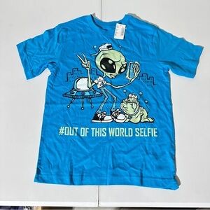Halloween Boys out of this world selfie T shirt size 7/8